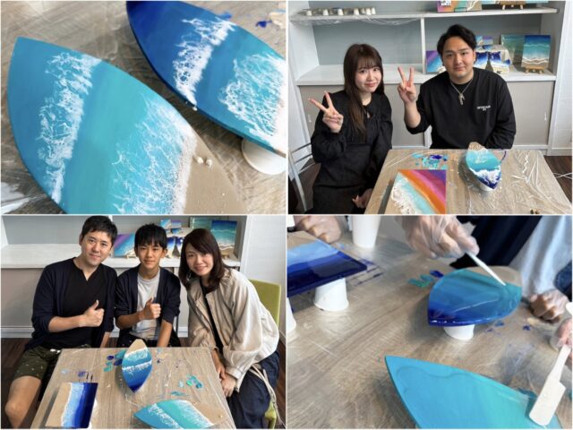 【石垣島・レジンアート】サーフボード型『Ocean Surfboard』レジンアート体験コース☆インテリアやプレゼントにもおすすめ