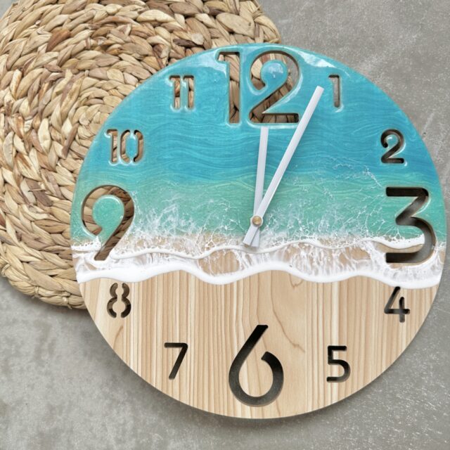 【沖縄・石垣島】レジンアート手作り物販◆Big Number Wall Clock 掛け時計《ご注文頂いてから製作します！》