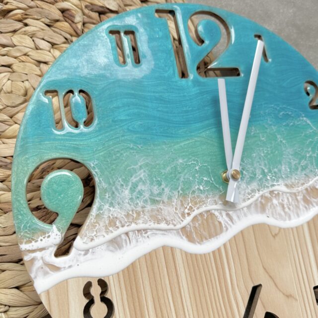 【沖縄・石垣島】レジンアート手作り物販◆Big Number Wall Clock 掛け時計《ご注文頂いてから製作します！》