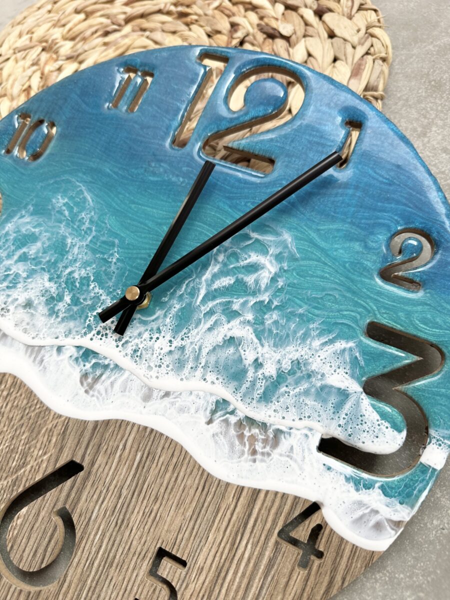 【沖縄・石垣島】レジンアート手作り物販◆Big Number Wall Clock 掛け時計《ご注文頂いてから製作します！》（b-013）