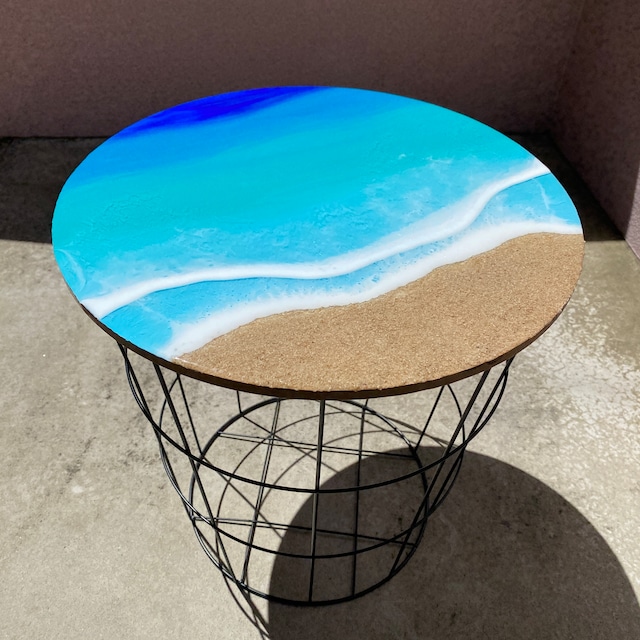 【沖縄・石垣島】レジンアート手作り物販◆Ocean Side Table オーシャンサイドテーブル《ご注文頂いてから製作します！》（b-007）