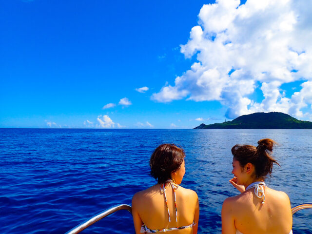女子旅で幻の島へ向かう途中