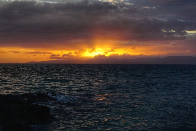 石垣島の観音崎から見える夕日