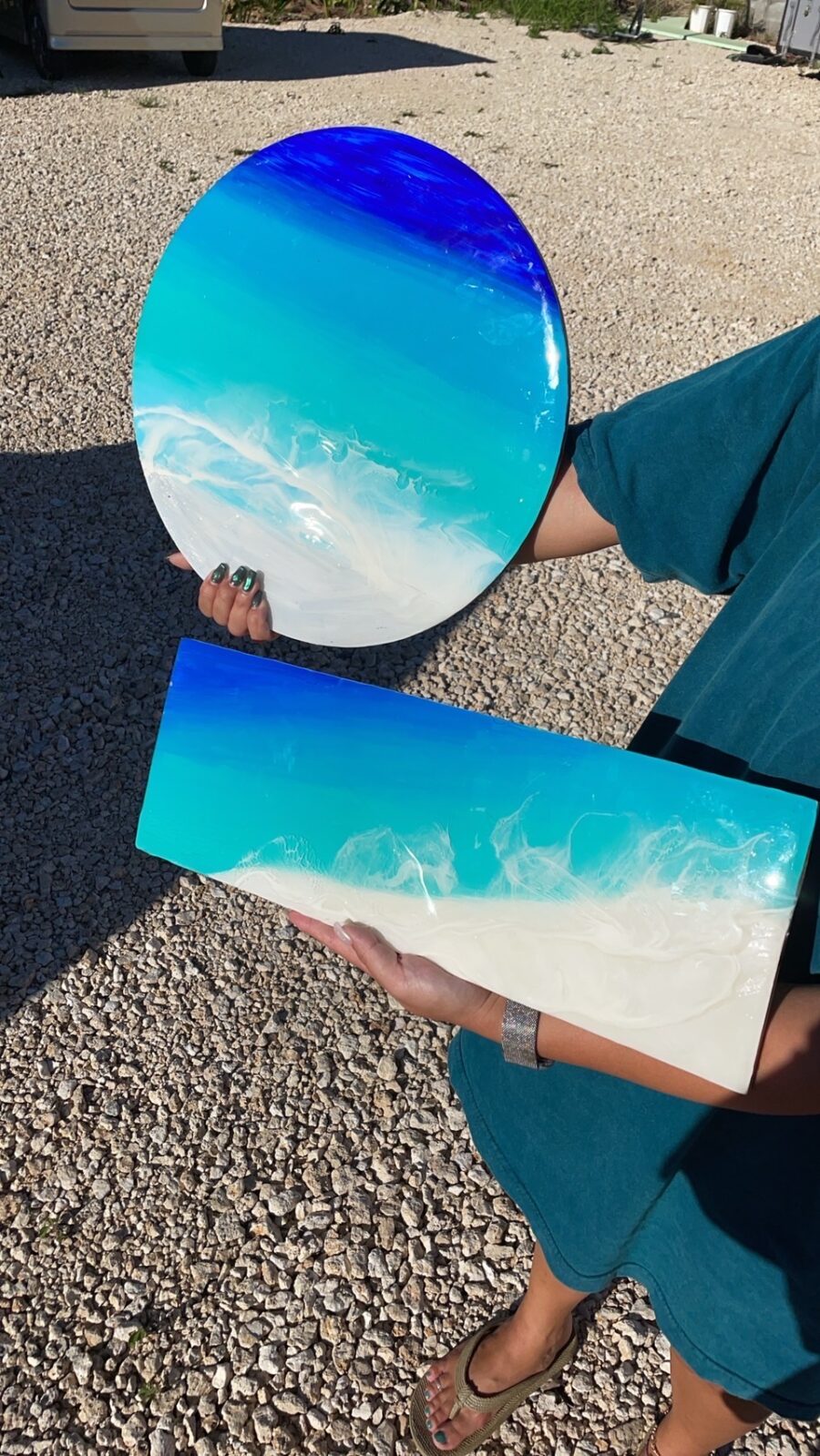 【石垣島・レジンアート】【当日予約可能】本格的なレジンアート『Ocean Art Board』作り体験《写真無料プレゼント付き》（No.340）