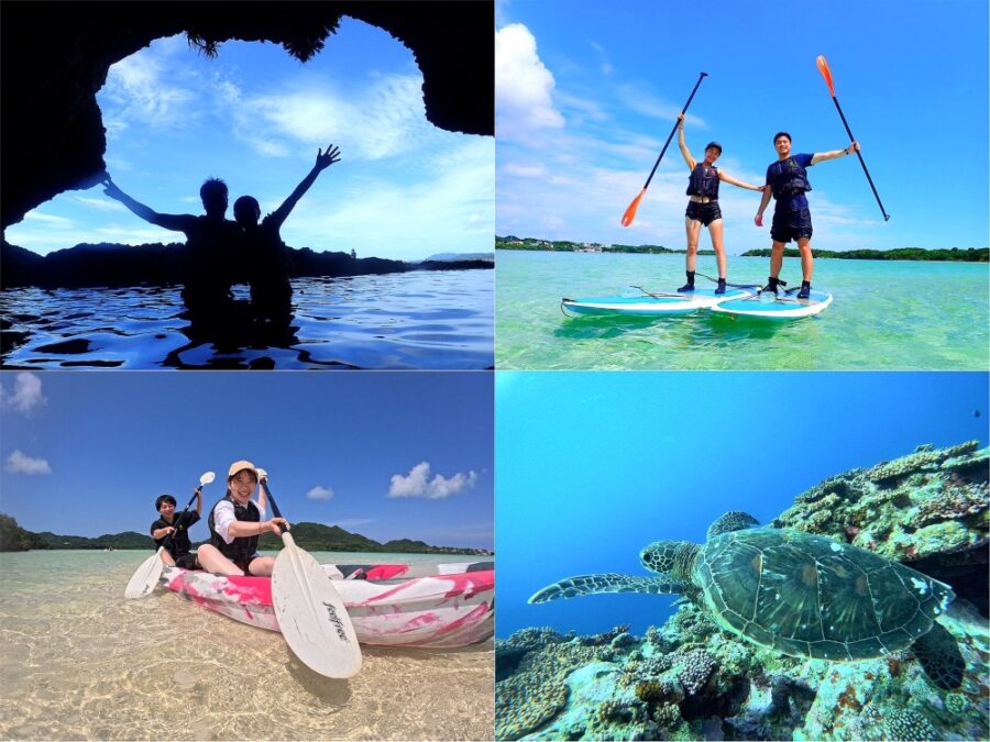 ★夏の特別SALE【石垣島/半日】当日予約OK！川平湾SUP/カヌー＆青の洞窟シュノーケリングツアー☆2大絶景スポットを満喫＜写真無料＆送迎付き＞前日18:00までキャンセル無料！（No.405）