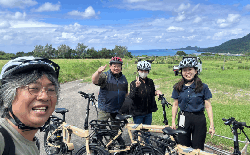 石垣島のサイクリングツアーで仲間と楽しむひととき