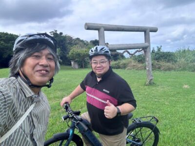 石垣島でのサイクリングツアー記念撮影