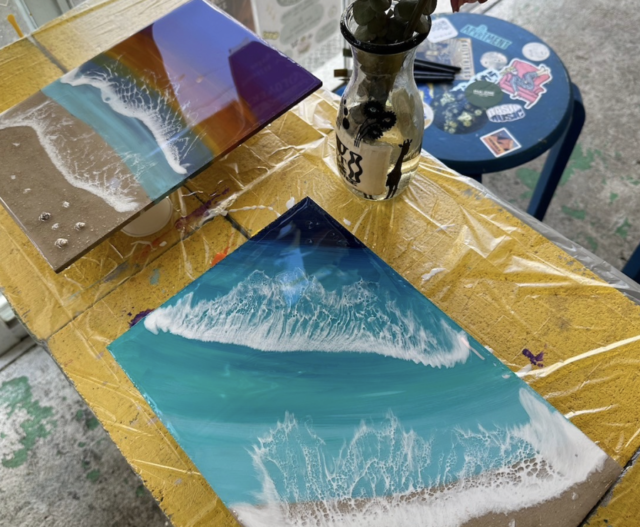 【石垣島・レジンアート】当日予約可能★お洒落な店内で海のアートボード『Ocean Art Board Mini』作り体験《写真無料プレゼント付き》