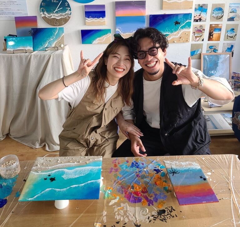 【石垣島・レジンアート】当日予約可能★本格的なレジンアート『Ocean Art Board』作り体験《写真プレゼント付き》（No.340）