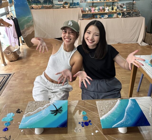 【石垣島・レジンアート】当日予約可能★お洒落な店内で海のアートボード『Ocean Art Board Mini』作り体験《写真無料プレゼント付き》