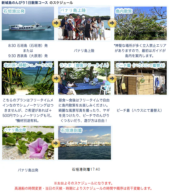 パナリ島1日散策コース