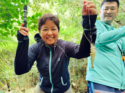 【石垣島/半日】石垣島の滝で手長エビ釣り＆トレッキングツアー☆釣ったエビは夕食にも！3歳から参加OK♪子連れ家族にもおすすめ