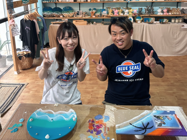 【石垣島/約1.5時間/レジンアート】当日予約OK★オリジナルの海と写真で『オーシャンフォトスタンド』作り体験《写真無料プレゼント付き》