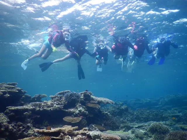 女子旅　石垣島シでュノーケリング
