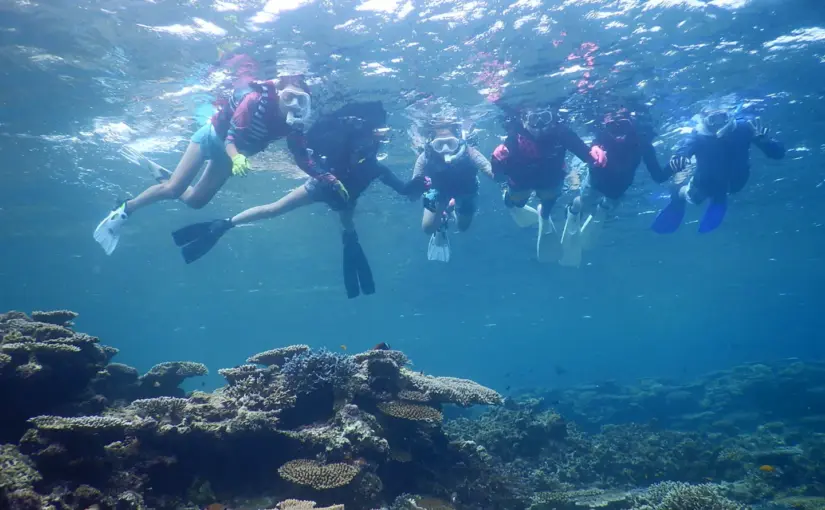 女子旅 石垣島シでュノーケリング