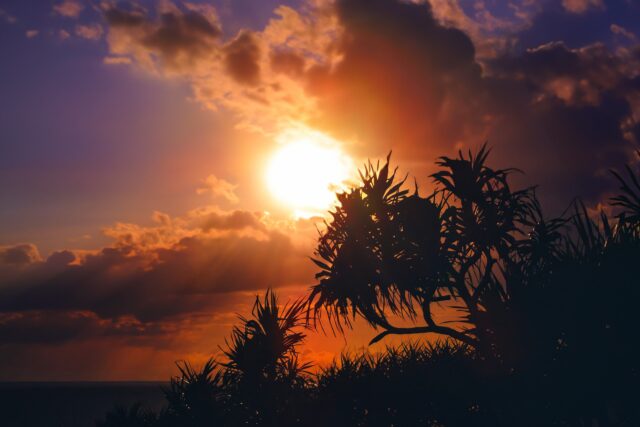 御神崎灯台　夕日　サンセット