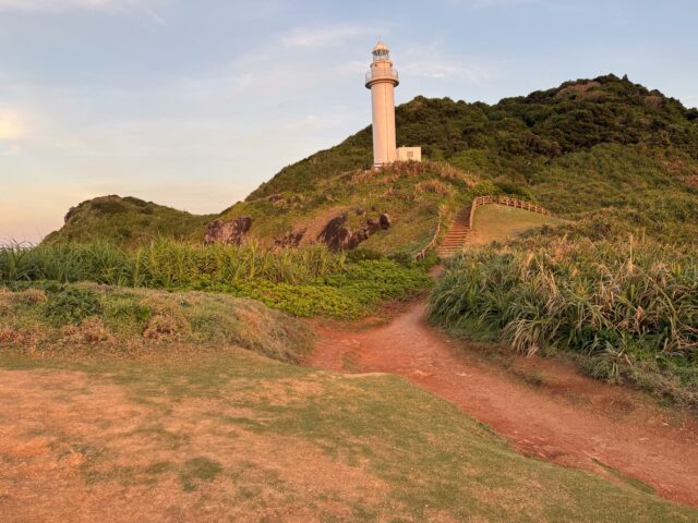 御神崎灯台　夕日　サンセット