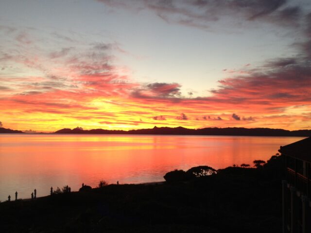 御神崎灯台　夕日　サンセット