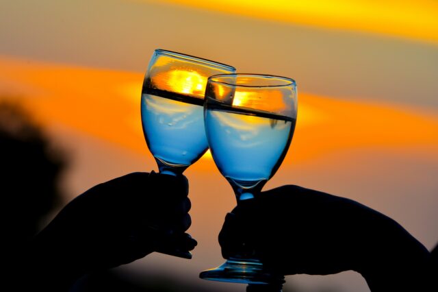 ディナー　夕日　サンセット