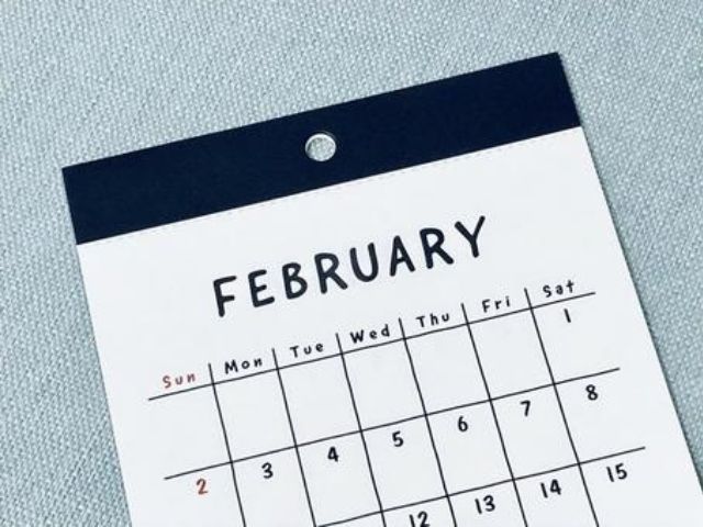 2月　FEBRUARY　カレンダー　黒島 牛祭り