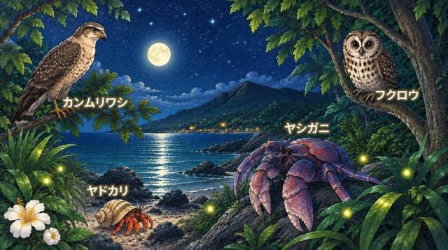 ナイトツアーで出会える生き物